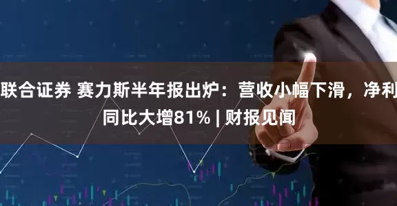 联合证券 赛力斯半年报出炉：营收小幅下滑，净利同比大增81% | 财报见闻