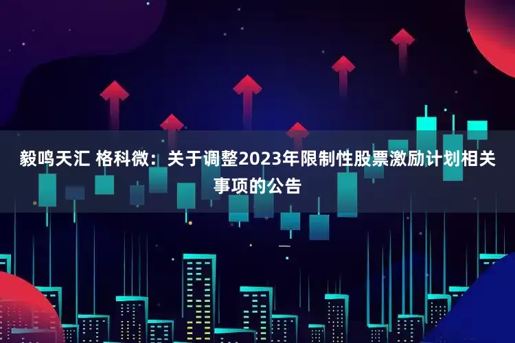 毅鸣天汇 格科微：关于调整2023年限制性股票激励计划相关事项的公告
